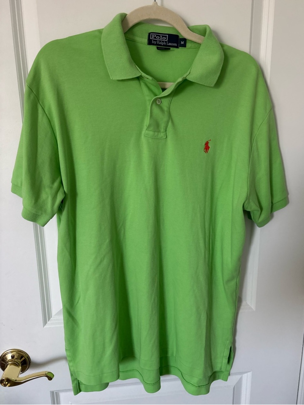 Polo Ralph Lauren Solid Lime Green Short Sleeve Polo Shirt Pony Logo M Men’s